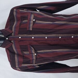 Brit & Bridle Western Pearl snap-down vertical strip multicolor Men's LG shirt